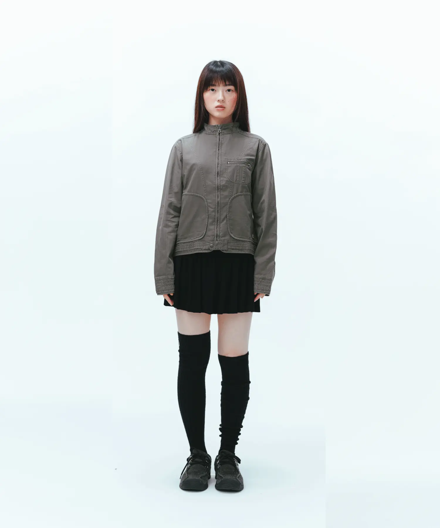 COYSEIO BINDING COTTON JACKET ジャケット MUSINSA公式 | COYSEIO BINDING COTTON JACKET ASH BROWN