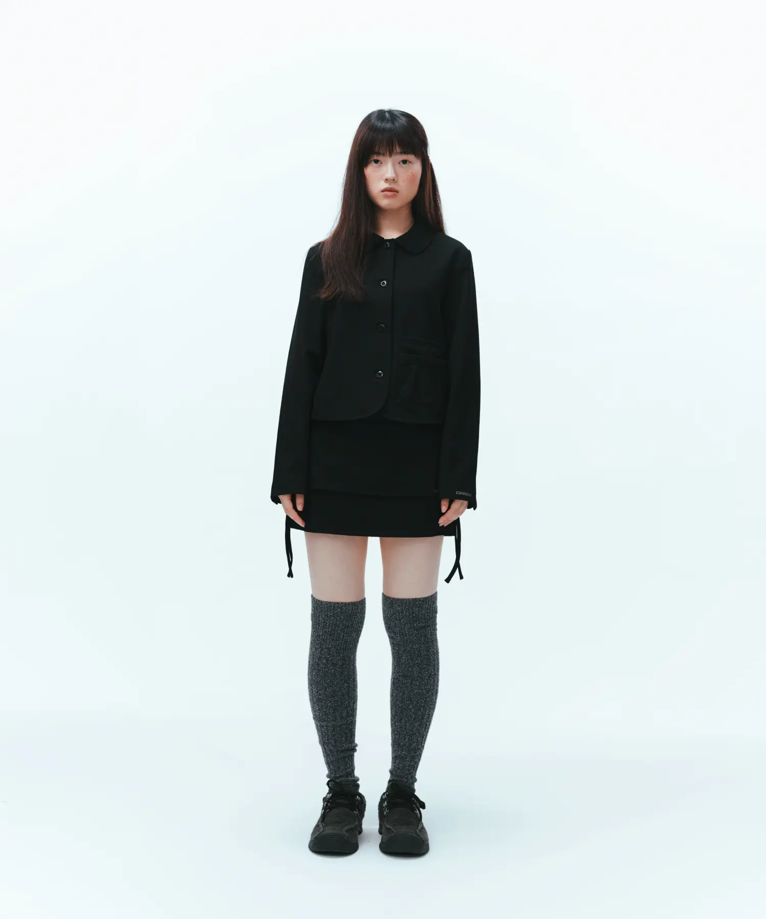 MUSINSA | COYSEIO RIBBON JACKET BLACK