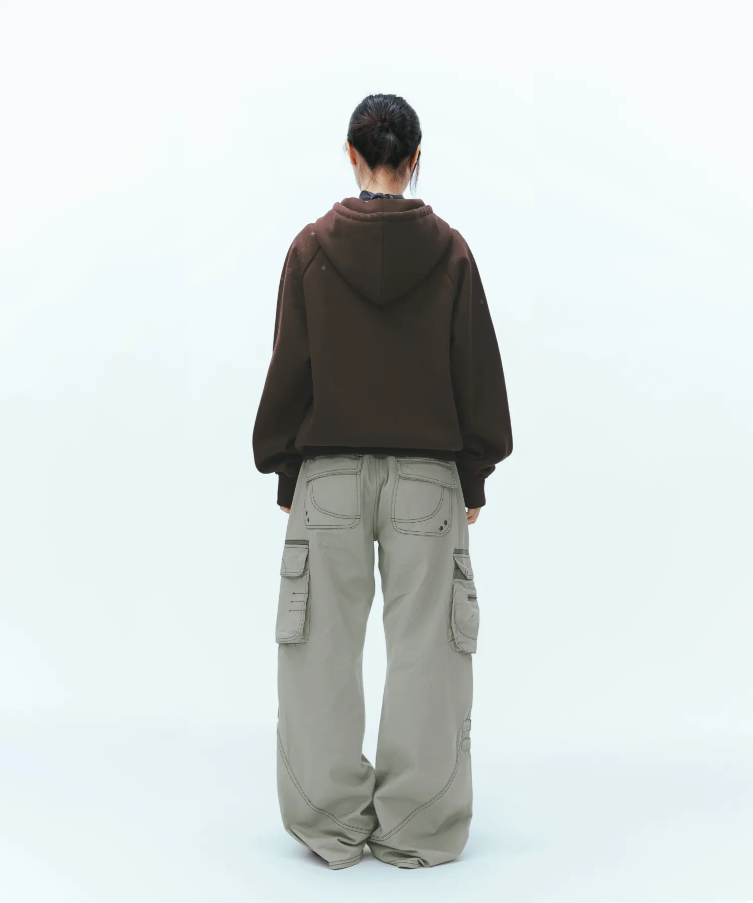 MUSINSA | COYSEIO TWINKLE HOOD ZIP-UP DARK BROWN