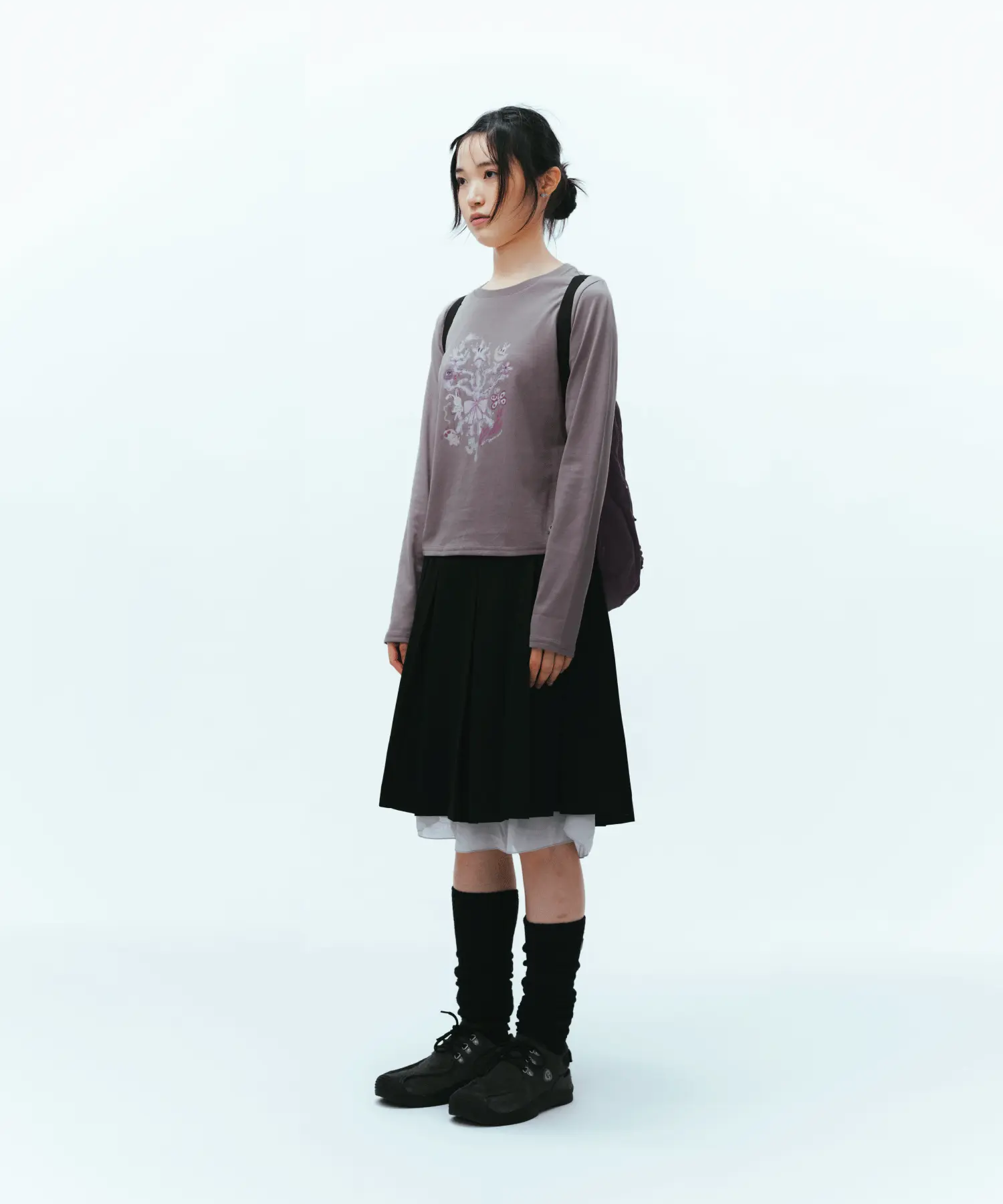 COYSEIO ダブルウエスト プリーツ スカート ブラック MUSINSA公式 | COYSEIO DOUBLE WAISTED PLEATS SKIRT BLACK