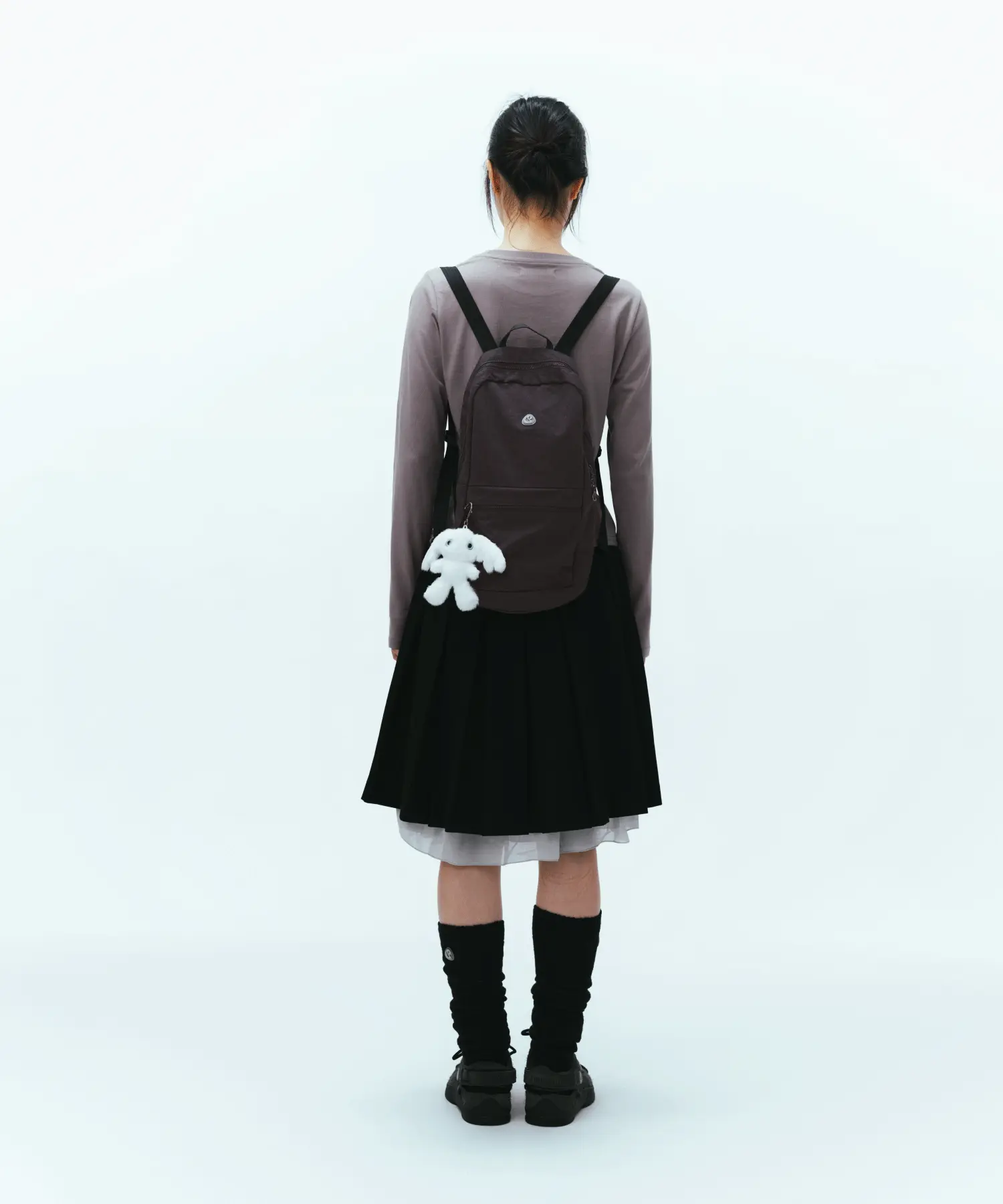 MUSINSA公式 | COYSEIO DOUBLE WAISTED PLEATS SKIRT BLACK