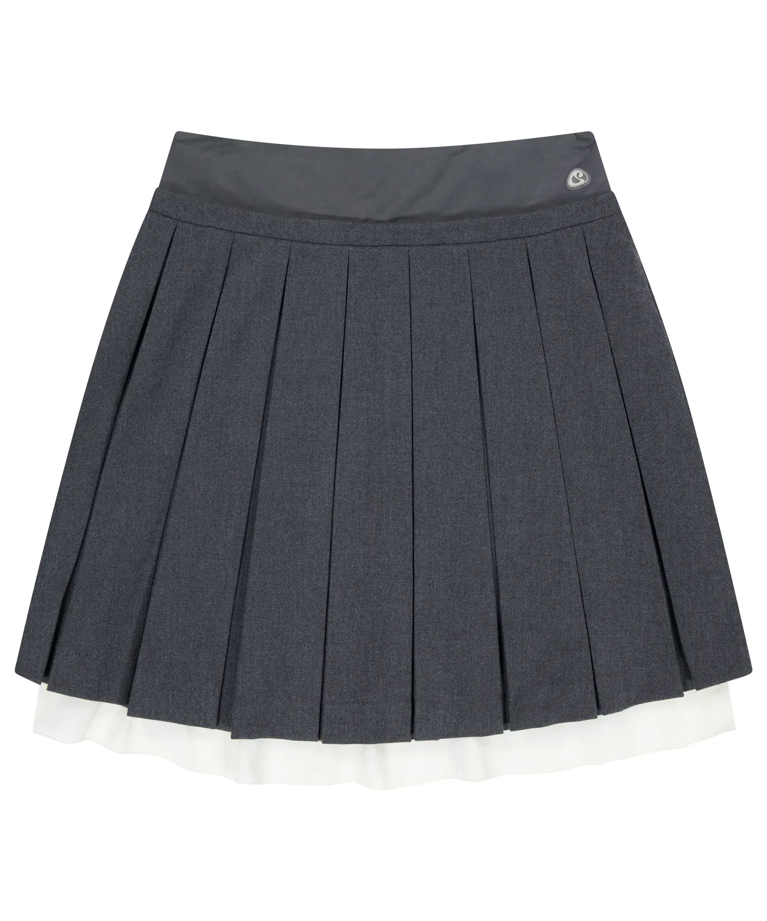MUSINSA公式 | COYSEIO DOUBLE WAISTED PLEATS SKIRT GREY