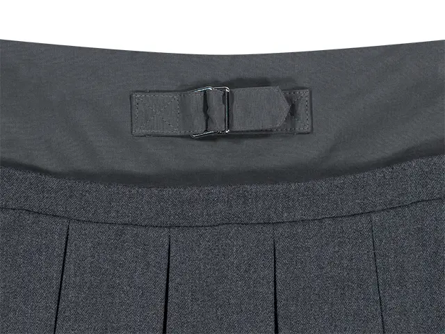 MUSINSA公式 | COYSEIO DOUBLE WAISTED PLEATS SKIRT GREY