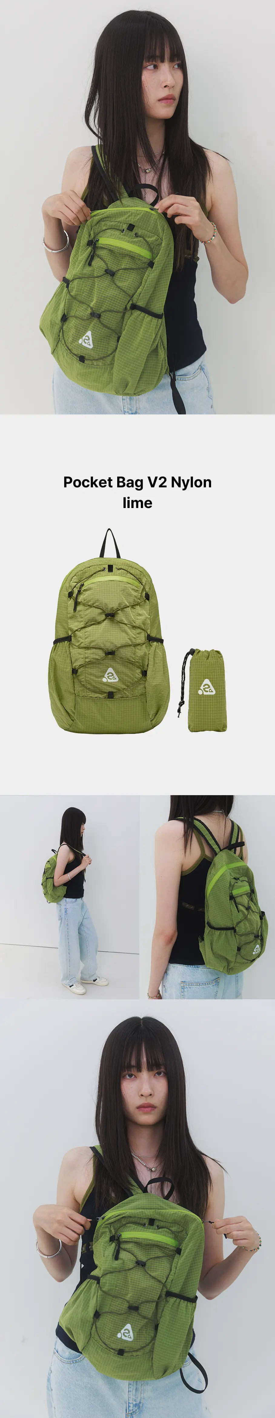 MUSINSA公式 | HEISAN 超軽量コンパクトポケットバッグ V2 ナイロンライム
