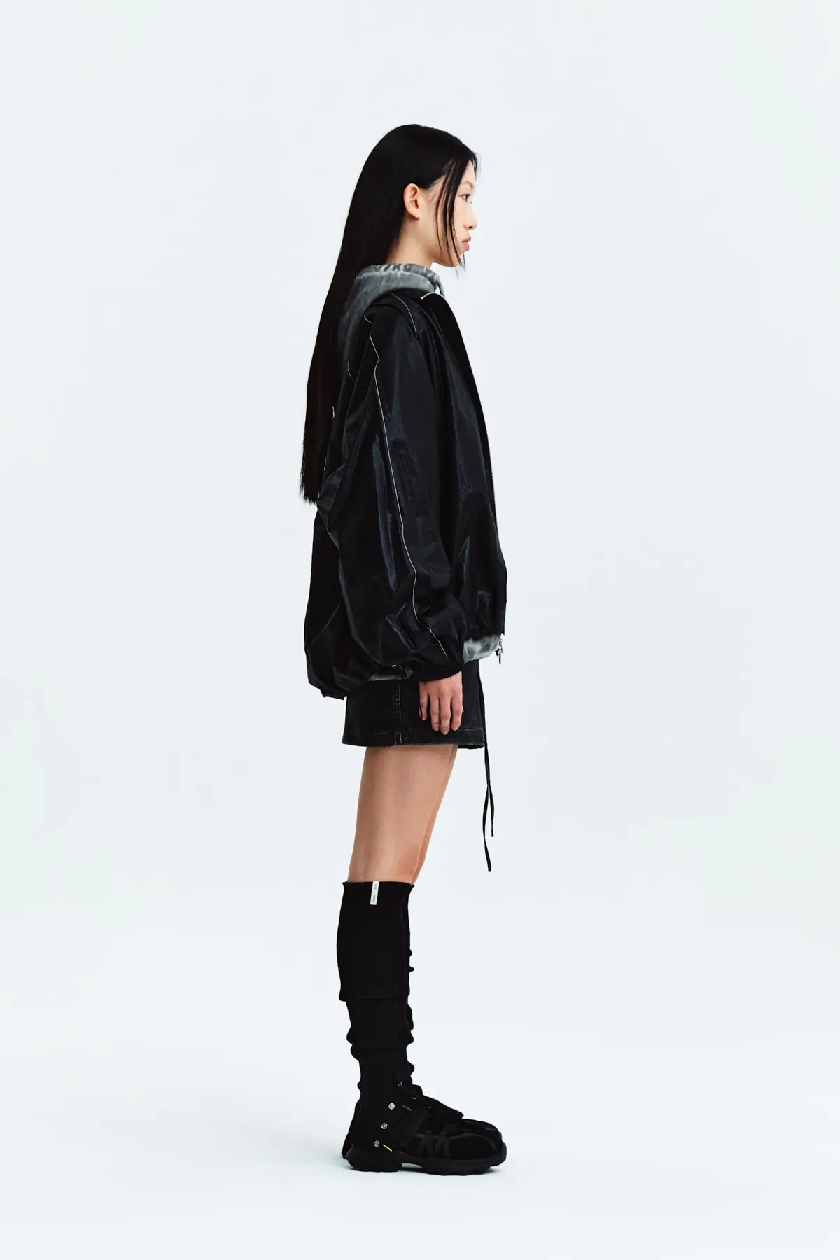 MUSINSA | MATIN KIM MATIN KIM LOGO COATING JUMPER IN BLACK