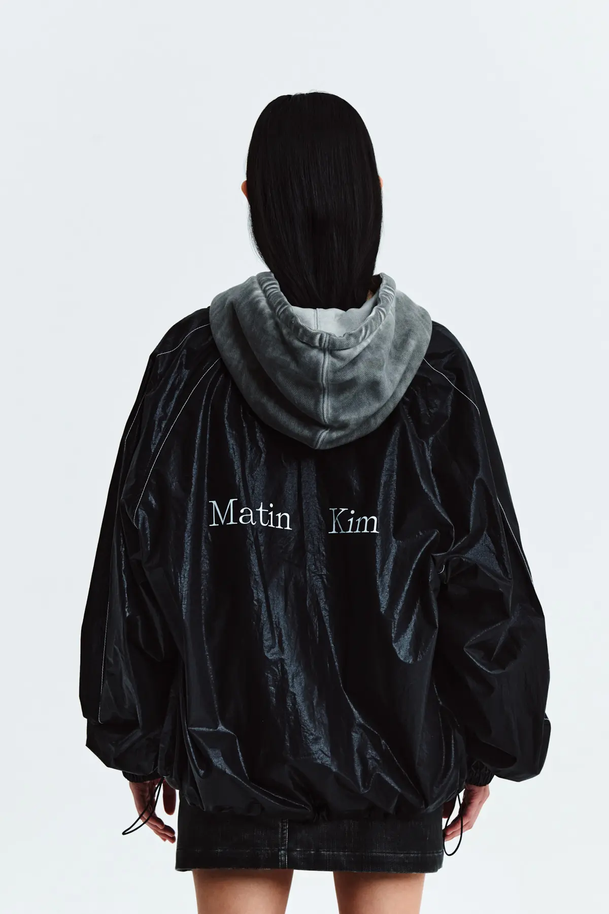 MUSINSA公式 | MATIN KIM MATIN KIM LOGO COATING JUMPER IN BLACK