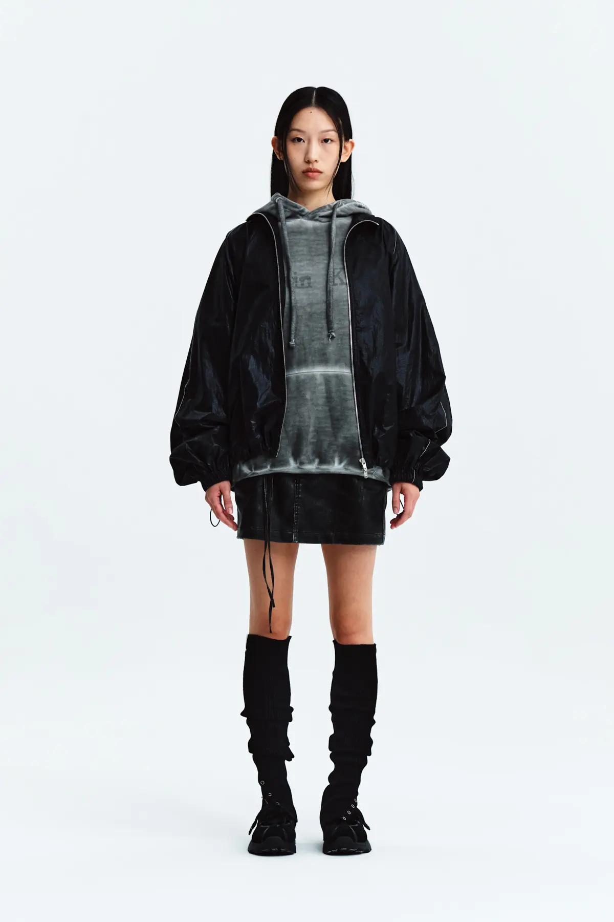MUSINSA公式 | MATIN KIM MATIN KIM LOGO COATING JUMPER IN BLACK