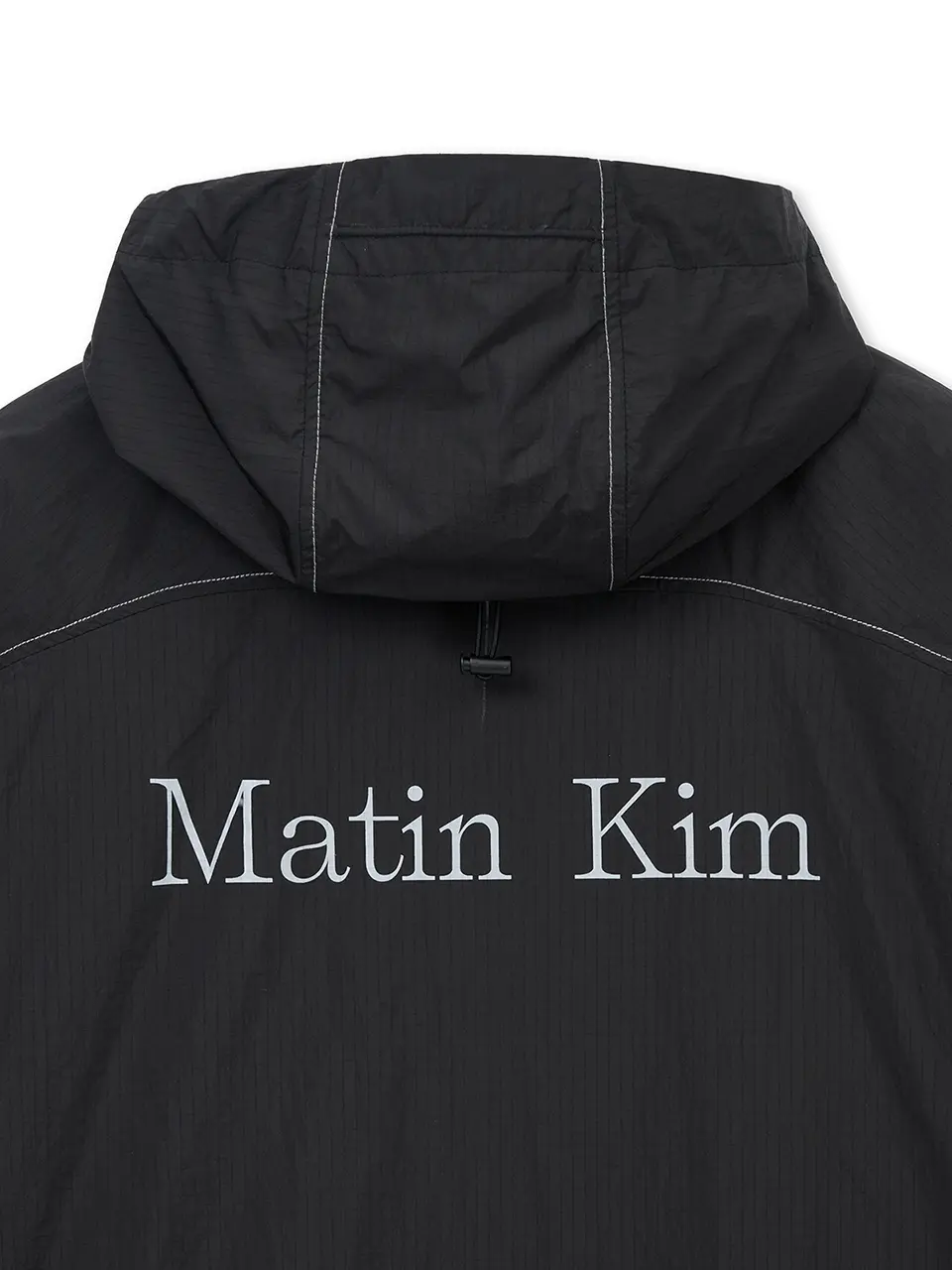 MUSINSA公式 | MATIN KIM BACK LOGO HOODY WIND BREAKER IN BLACK