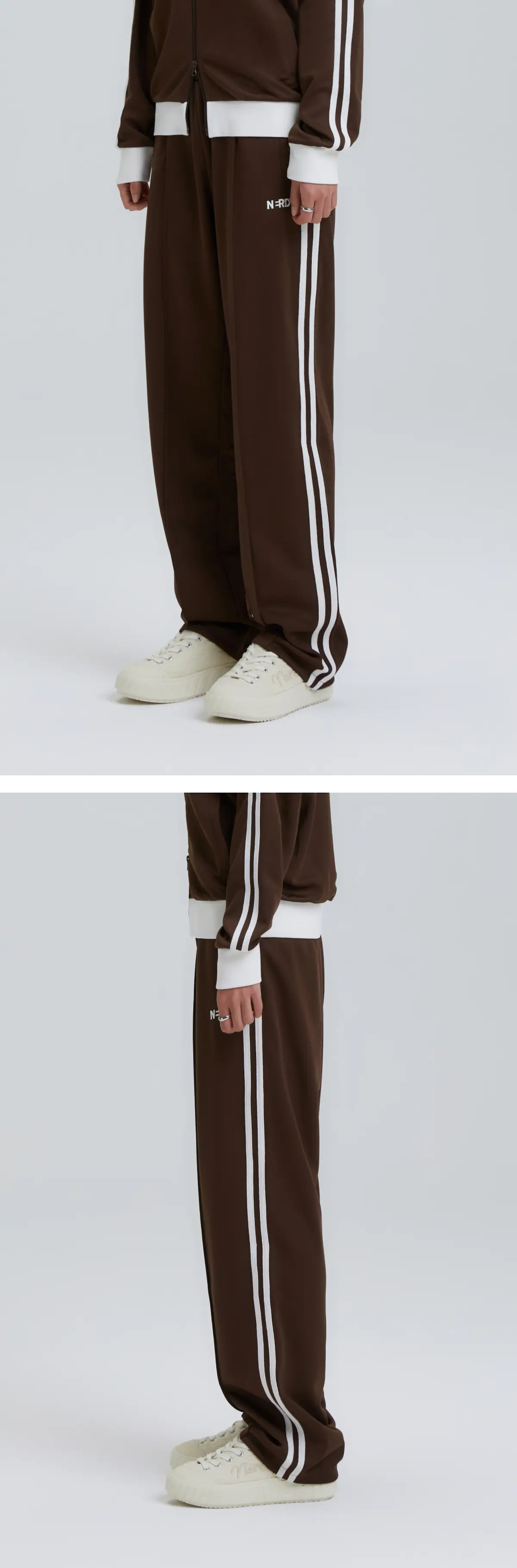 MUSINSA | NDY (nerdy) Classic NY Track Pants (Black/Dark Green