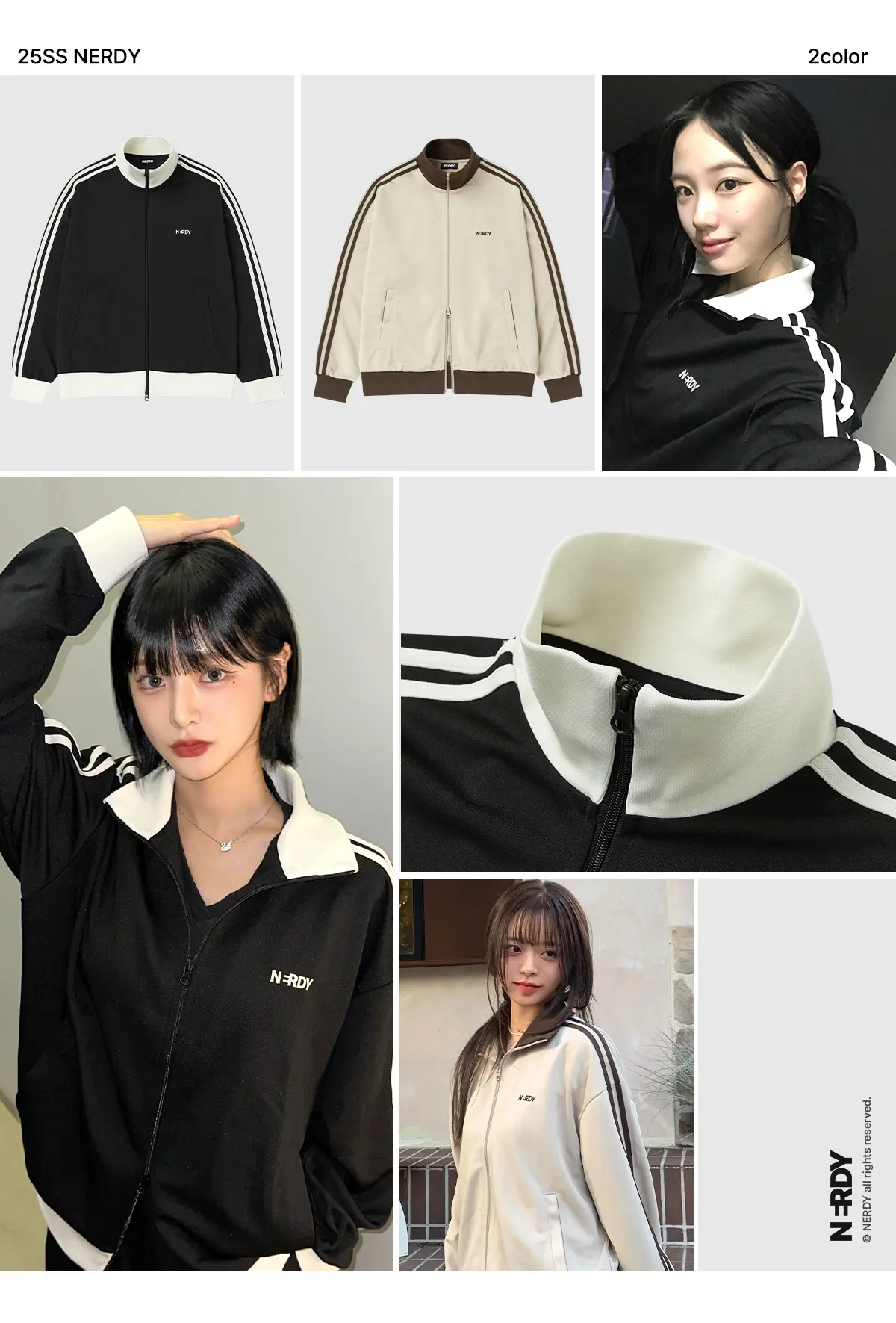 トップス NERDY setup MUSINSA | NDY (nerdy) Classic NY Track Top (Cream/Pale Blue/Black)