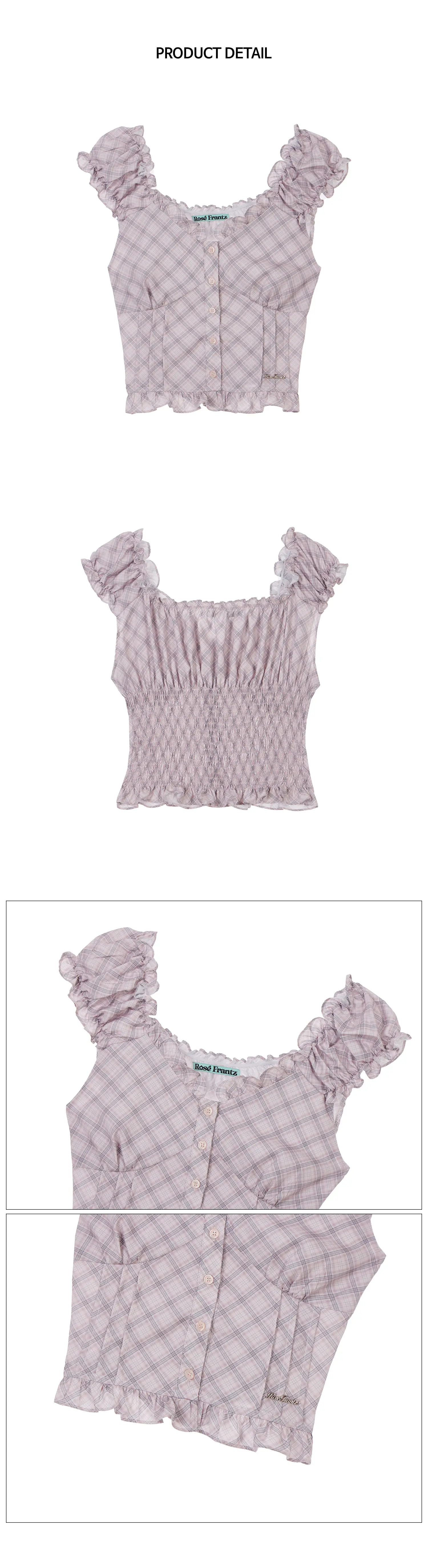 MUSINSA | ROSÉ FRANTZ Frill Shirring Sleeveless [Pink]