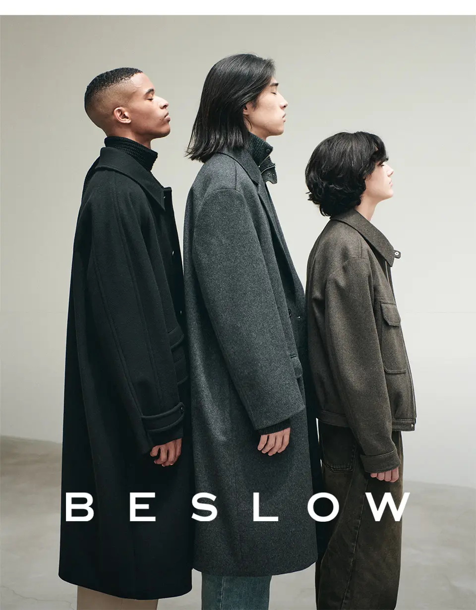 MUSINSA公式 | BESLOW VEGAN LEATHER MILITARY ZIP- UP JACKET BLACK