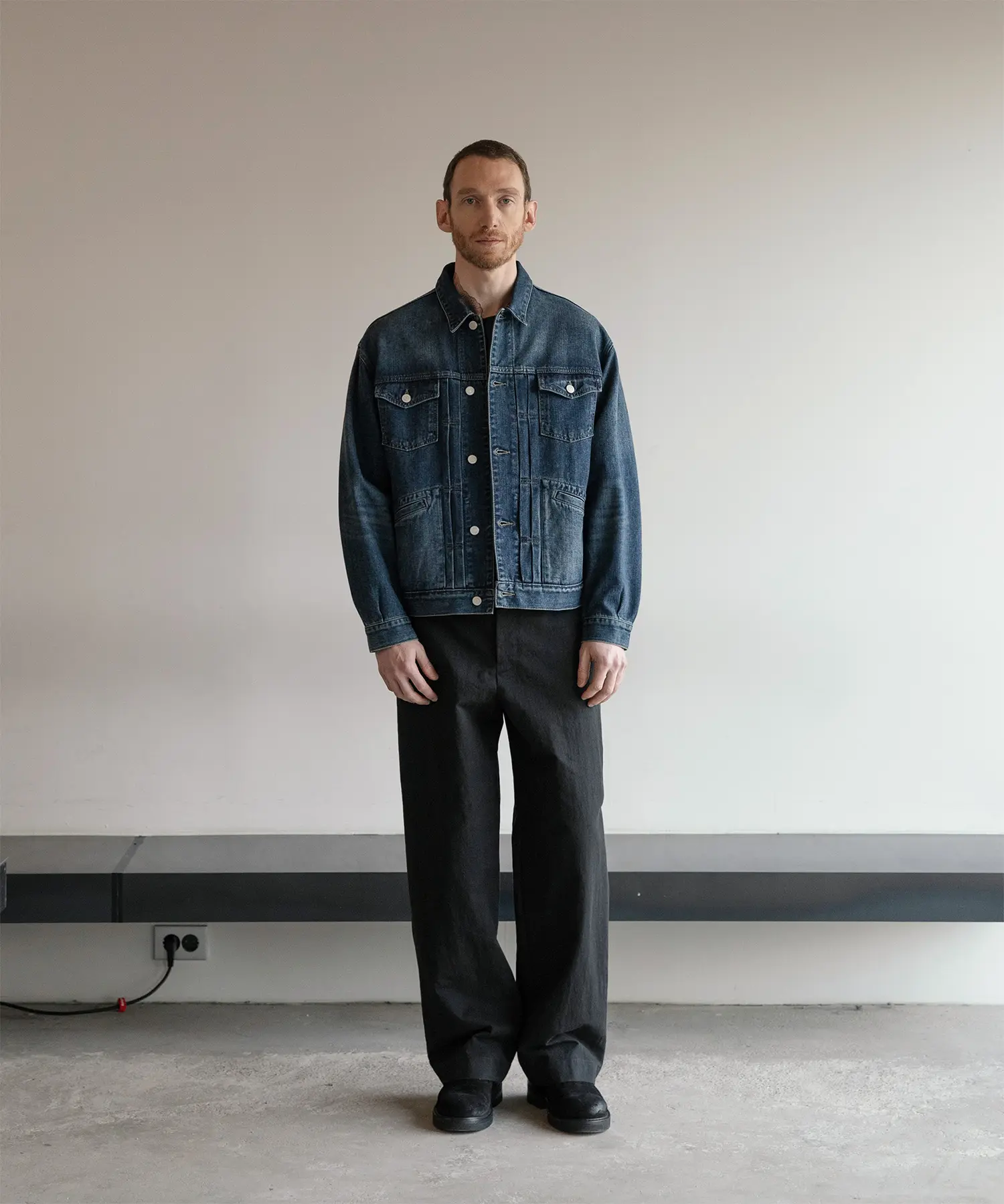 MUSINSA | ANOTHER OFFICE Maverick Denim Jacket (Mid Blue)